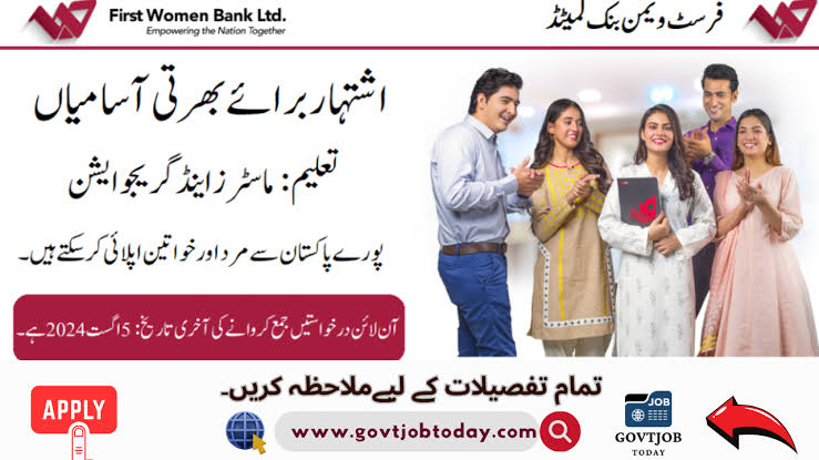 First Women Bank JOBS  2025 Online Apply