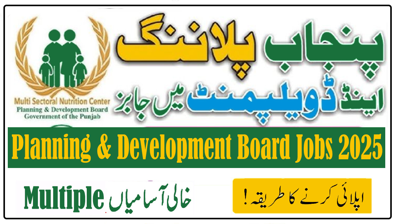 Planning & Development Department Punjab Jobs 2025 Online Apply